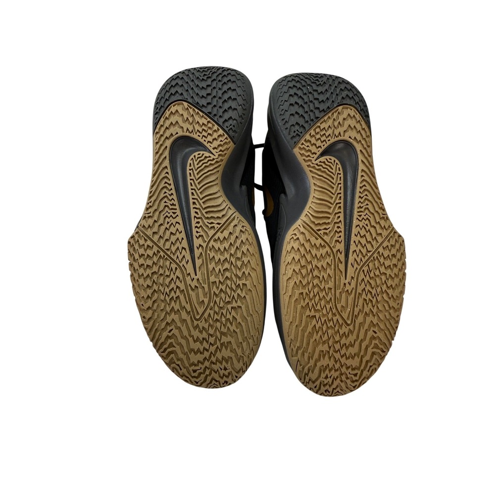 Nike Precision VII Black Metallic Gold Mens Basketball Shoes FN4322-006 7 NEW - Picture 3 of 7